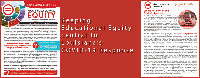 Keeping Educational Equity Central to Louisiana’s COVID-19 Response