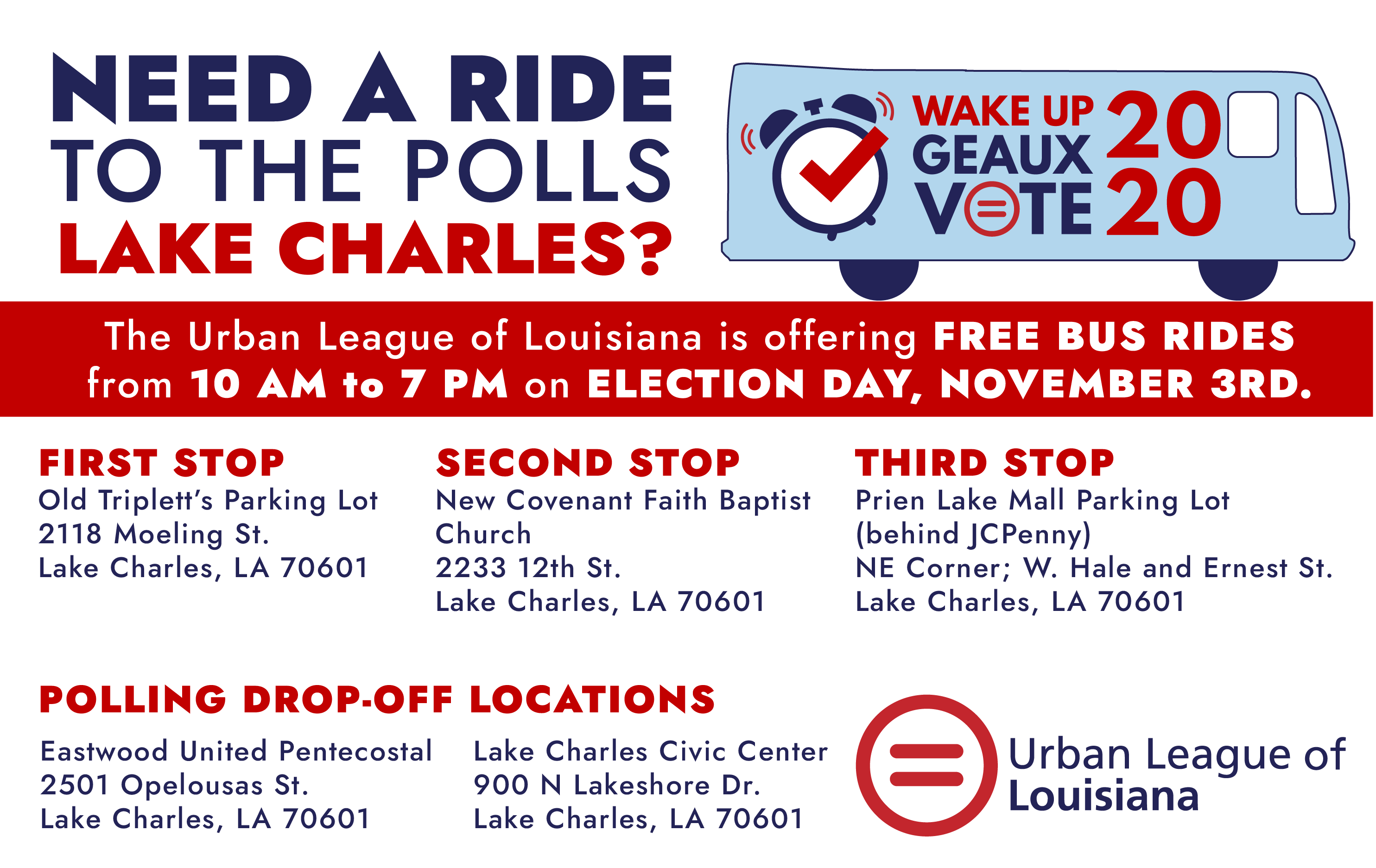 Wake Up Geaux Vote Urban League of Louisiana