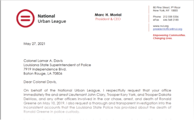 Letter to LSP Col. Lamar Davis