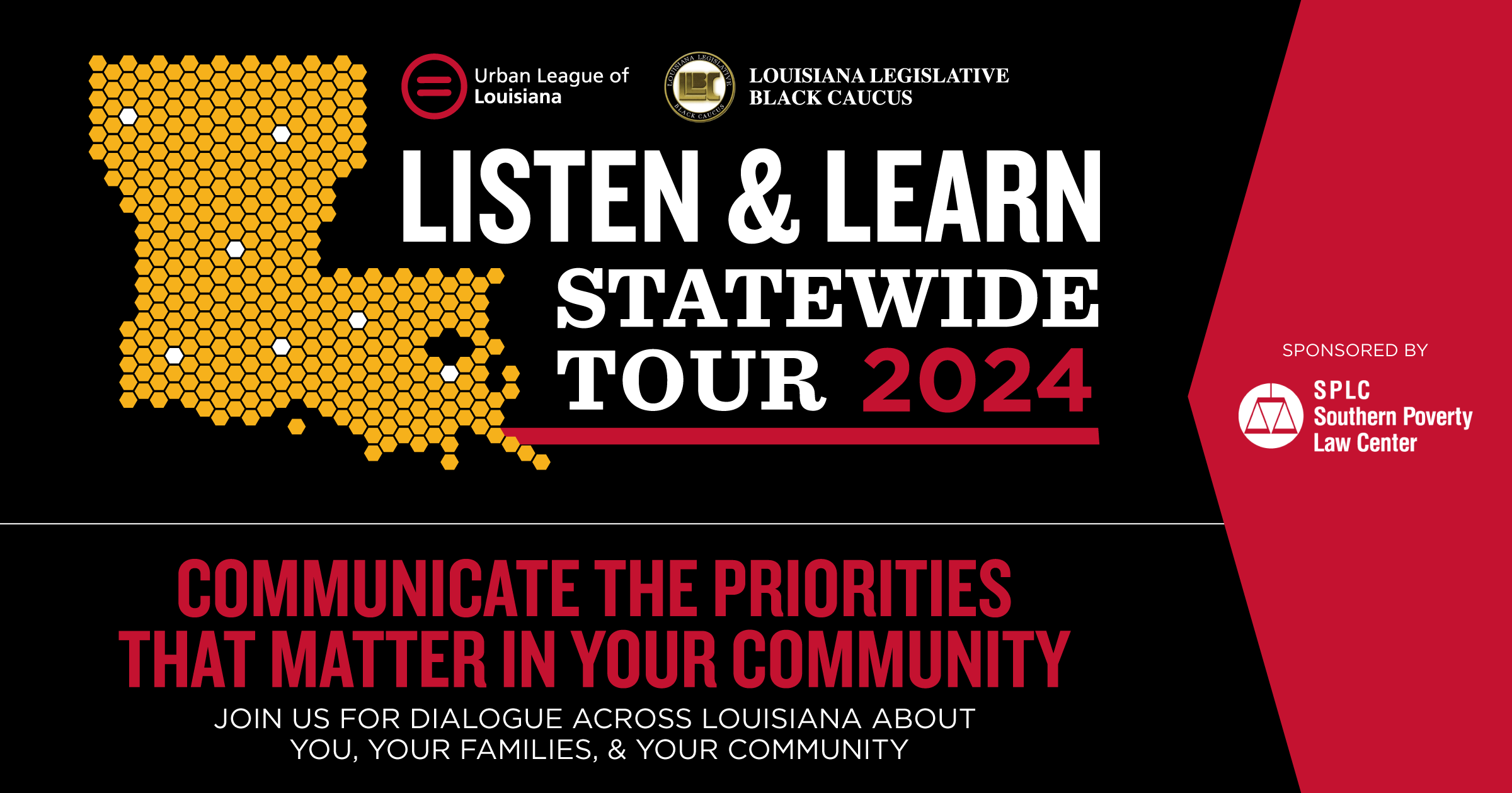 Listen & Learn, 2023 Statewide Tour Banner